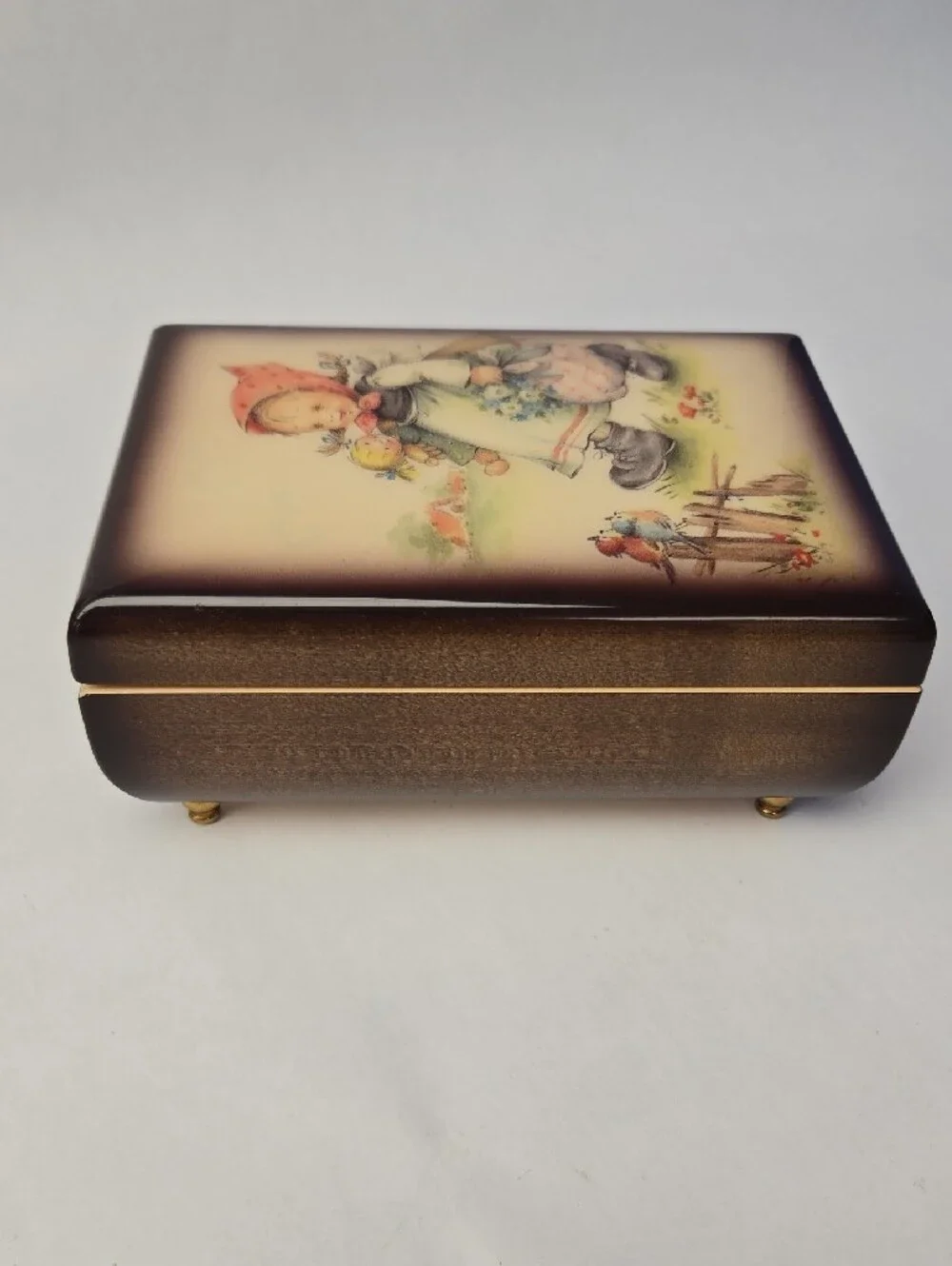 Vintage Hummel-style Swiss Music/Jewelry Box